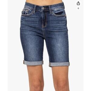 Judy Blue Cuffed Bermuda Shorts Womens Size S